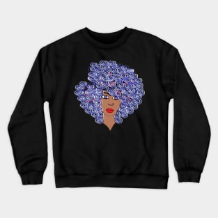 Natural Hair for Black Women Queen Curls 2 Crewneck Sweatshirt
